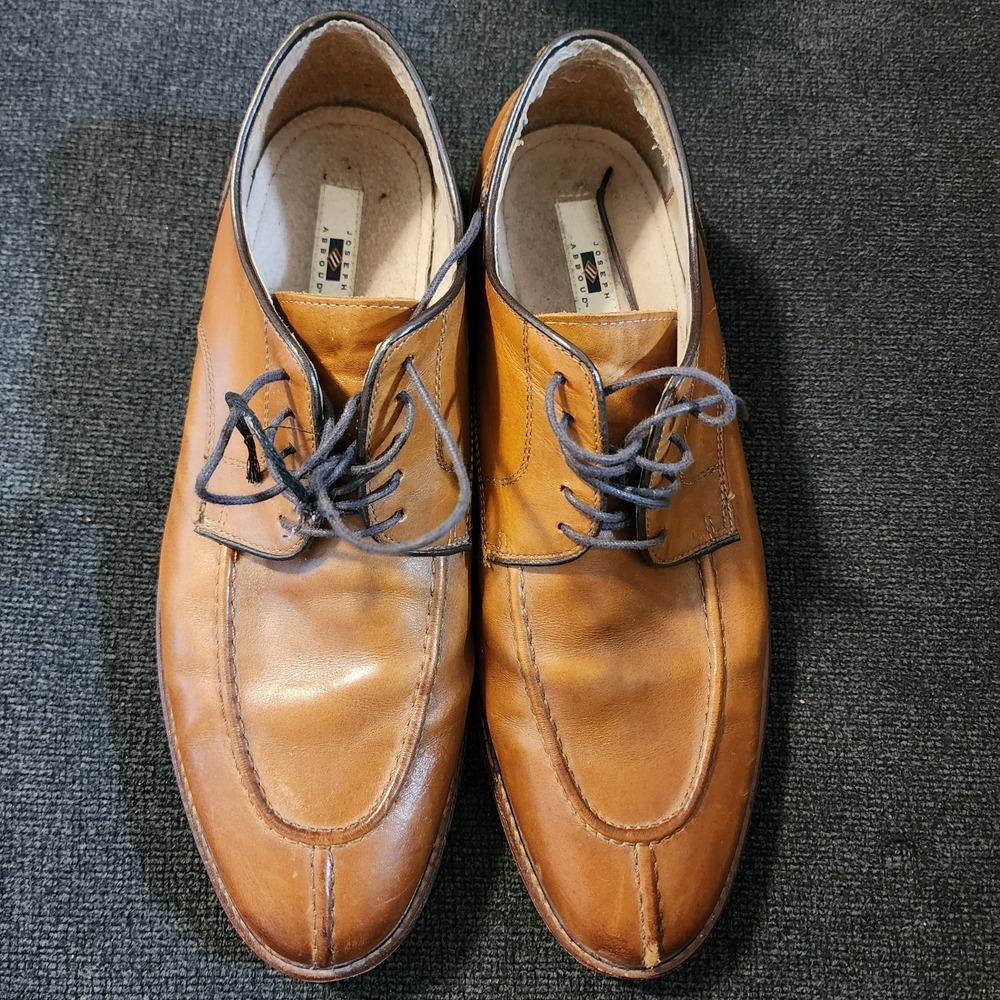 Joseph Abboud Italian Leather Upper‎ Material Sz 9.5 Men's Laced Loafers.